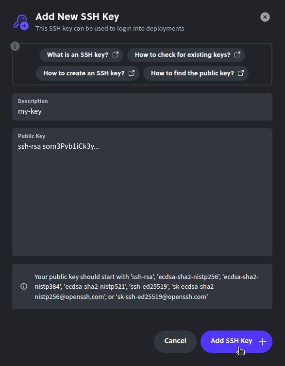 Add SSH Key