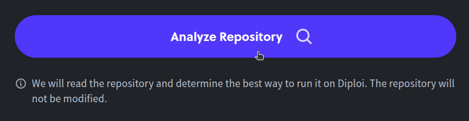 Analyze repository before importing a project