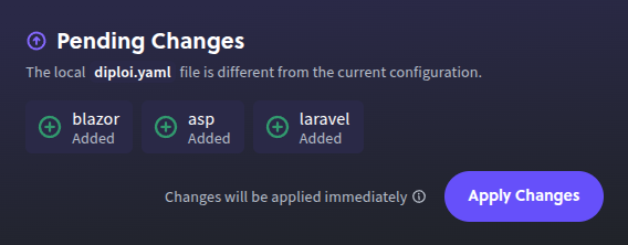 Confirming changes to Deployments