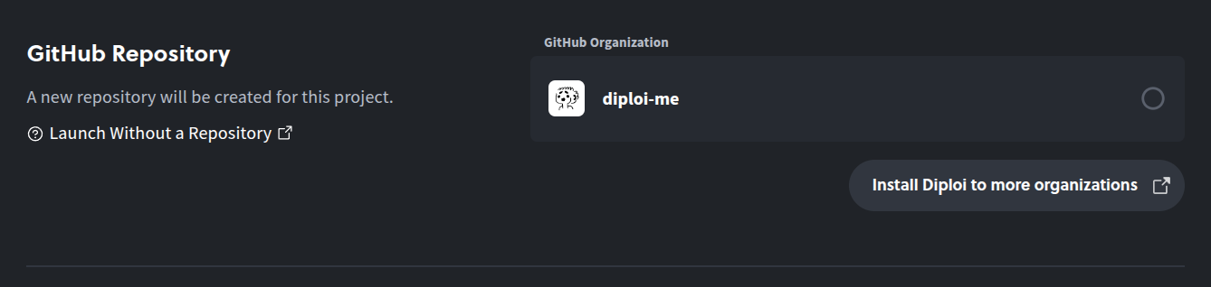 Create a project repo