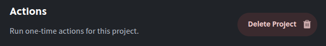 Delete project
