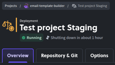 Deployment home page