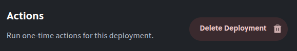 Delete deployment