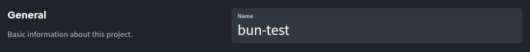 Project options general